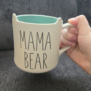 Indigo "Mama Bear" Teal Blue Interior Bear Ears Mug